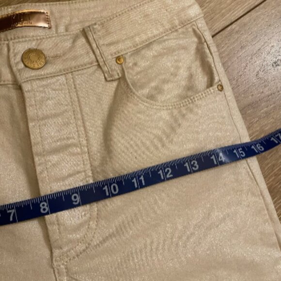 Kut From The Kloth Champagne Coated High Rise Charlize Cigarette Leg Jeans - Picture 6 of 8